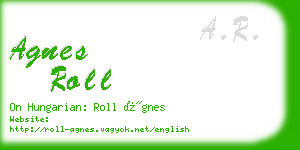 agnes roll business card